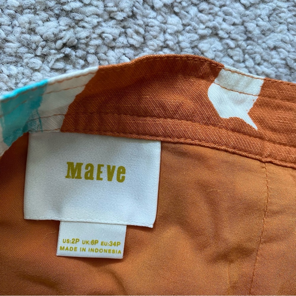 Maeve Orange and Blue Pencil Skirt - Picture 4 of 4
